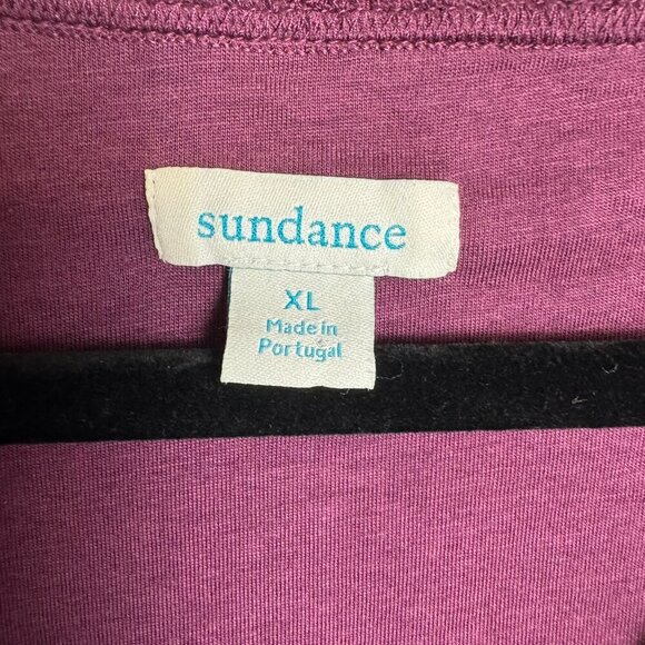Sundance Purple Knit Long Sleeve V-Neck Pullover Top C7 - Picture 2 of 5